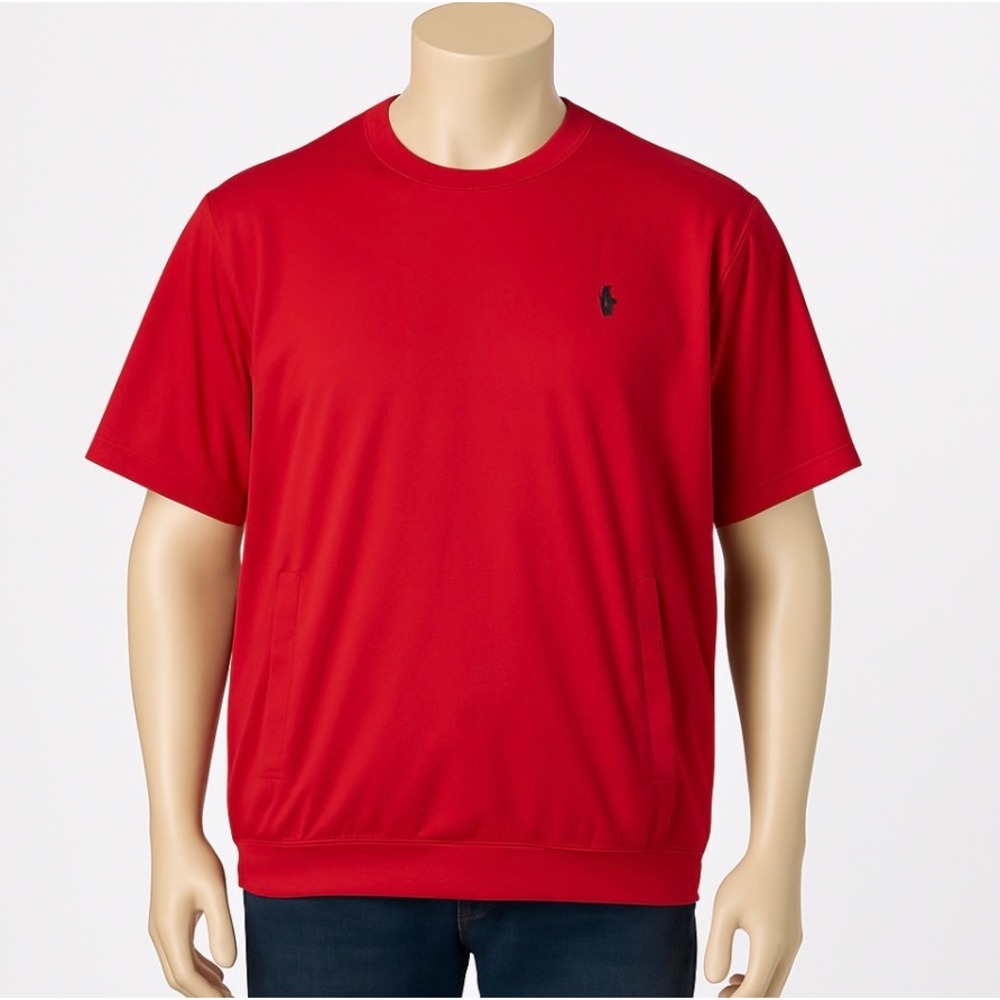Polo Golf Ralph Lauren Pullover Jacket Mens L Red Short Sleeve Windbreaker